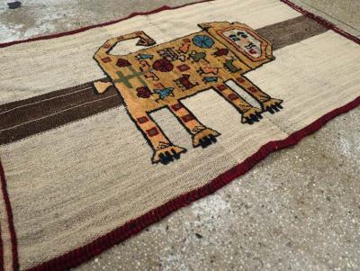 VINTAGE PERSIAN PICTORIAL FLATWEAVE