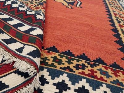 VINTAGE PERSIAN PICTORIAL KILIM