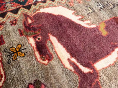 VINTAGE QASHQAI PICTORIAL RUG