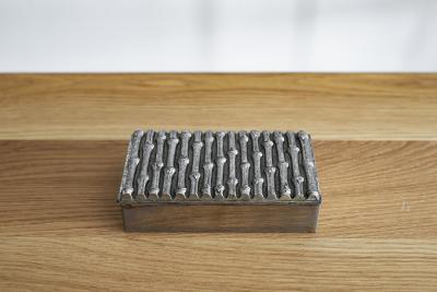 VINTAGE SILVER BAMBOO BOX