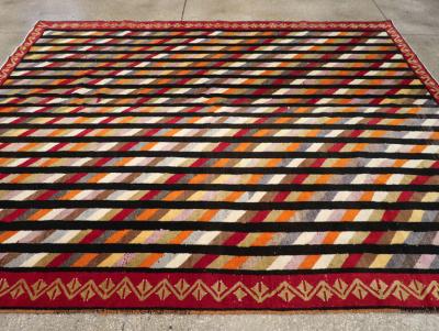 VINTAGE TURKISH ANATOLIAN ART DECO STYLE SMALL ROOM SIZE CARPET