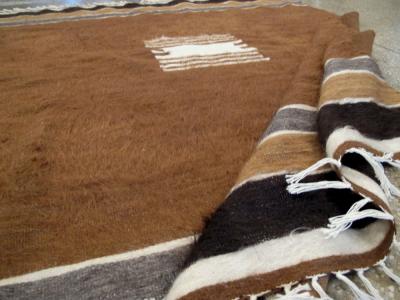 VINTAGE TURKISH FLAT WEAVE MOHAIR RUG