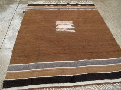 VINTAGE TURKISH FLAT WEAVE MOHAIR RUG