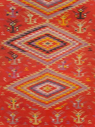 VINTAGE TURKISH FLATWEAVE KILIM ROOM SIZE CARPET