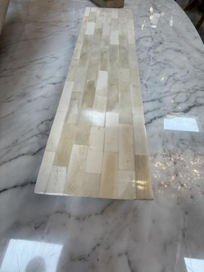 VIntage italian Rectangular Cream Bone Inlay Box 1970
