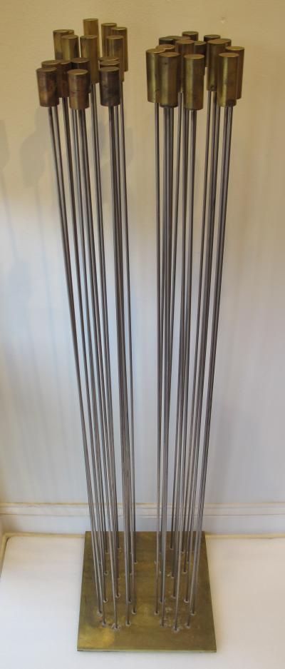 Val Bertoia Array of Steel Rods with Brass Chimes 