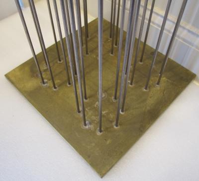 Val Bertoia Array of Steel Rods with Brass Chimes 