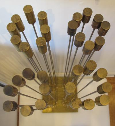 Val Bertoia Array of Steel Rods with Brass Chimes 