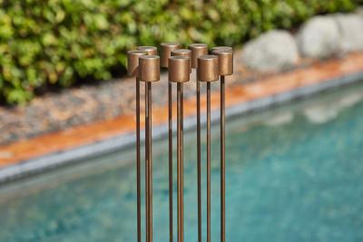 Val Bertoia Large Bertoia Studios 10 Rod B 2700 Brass Copper Silver Sound Sculpture