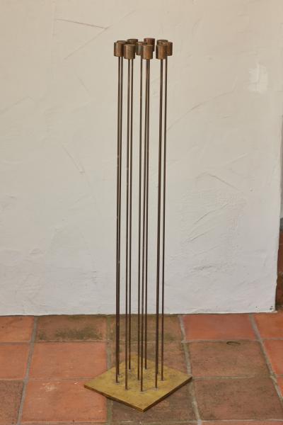 Val Bertoia Large Bertoia Studios 10 Rod B 2700 Brass Copper Silver Sound Sculpture