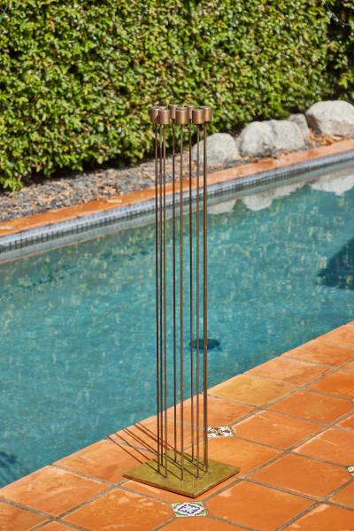 Val Bertoia Large Bertoia Studios 10 Rod B 2700 Brass Copper Silver Sound Sculpture