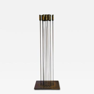 Val Bertoia Mid Century Modern Floor Sound Sculpture by Val Bertoia in Copper Brass