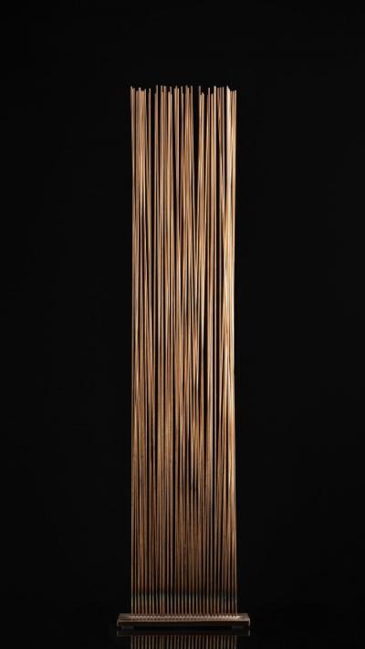 Val Bertoia Val Bertoia Sonambient Kinetic Sculpture Titled Sound of V in Bronze