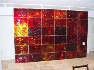 Val Saint Lambert A One of a Kind Very Large Wall of Glass by Val Saint Lambert
