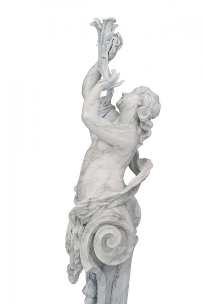 Val dOsne Pair of Outdoor Iron Female Figure Statuaries