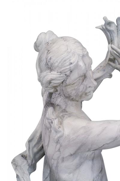 Val dOsne Pair of Outdoor Iron Female Figure Statuaries