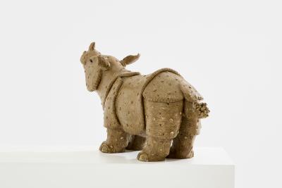 Val rie Courtet rhinoceros sculpture glazed stoneware circa 2010
