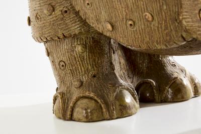 Val rie Courtet rhinoceros sculpture glazed stoneware circa 2010