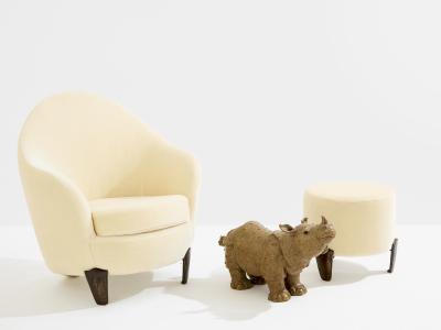 Val rie Courtet rhinoceros sculpture glazed stoneware circa 2010