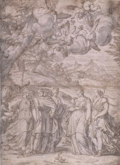 Valentin Lefebvre Mythological figures in mountainous landscape