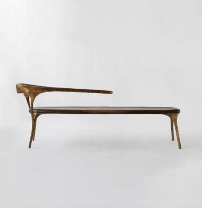 Valentin Loellmann Brass Bench by Valentin Loellmann