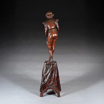 Valentino Panciera Besarel Valentino Besarel Pair of Carved Italian Venetian Figures