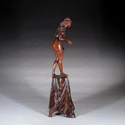 Valentino Panciera Besarel Valentino Besarel Pair of Carved Italian Venetian Figures