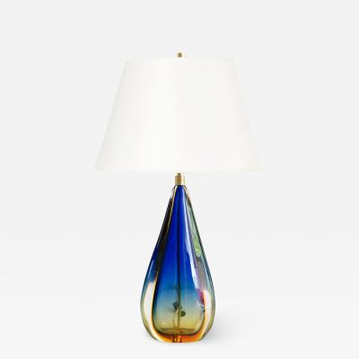 Valentino VALENTINO MURANO SOMMERSO GLASS MID CENTURY TABLE LAMP