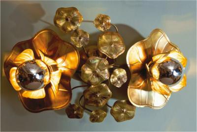 Valerie Wade Small double Lotus flower wall light