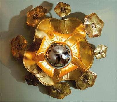 Valerie Wade Small single Lotus flower wall light
