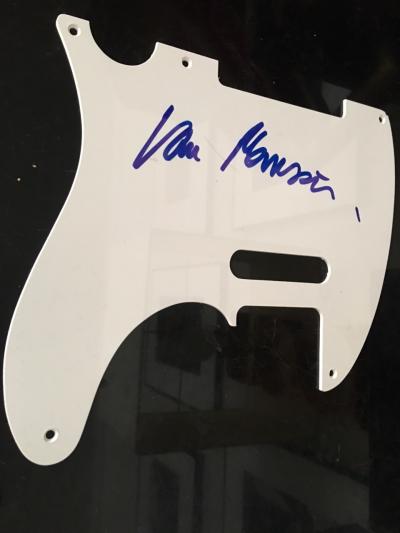 Van Morrison Telecaster Pickguard Autographed by Van Morrison