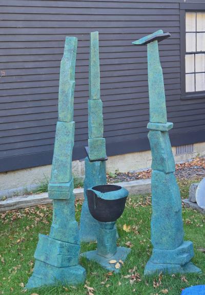 Vance Bell Vance Bell Falk Lake Site Marker 64 1986 Ceramic Sculpture
