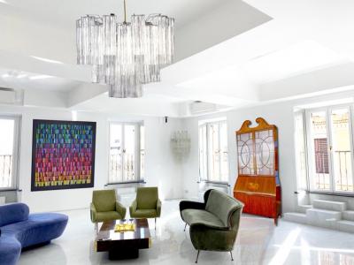 Variation of Tronchi Murano Glass Chandelier by Veneziani Arte