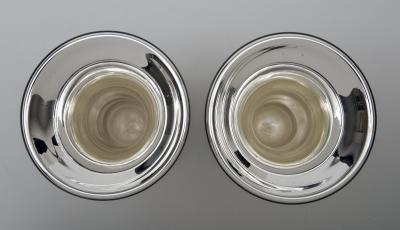 Varnish Co Pair of Mercury Glass Vases By Varnish