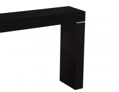 Vaughan Benz Style Ebonized Console Table with Silver Trim