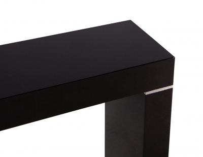 Vaughan Benz Style Ebonized Console Table with Silver Trim