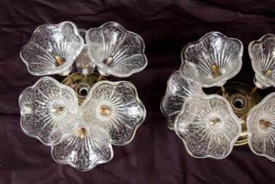 VeArt Murano Glass Flower Sputnik Chandelier by Venini for VeArt Italy 1960s