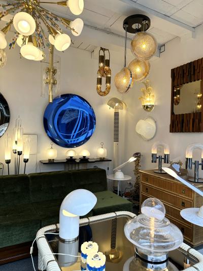 VeArt Planetarium Chandelier Amber Murano Glass and Metal by VeArt Italy 1970s