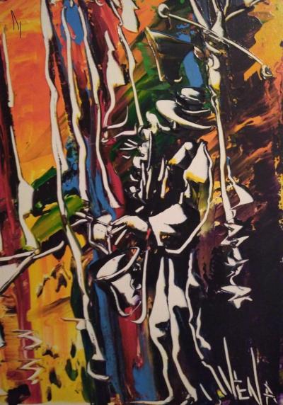 Vena Grebenshikov Acrylic on Canvas Painting Unframed