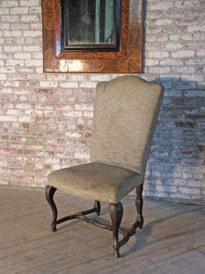 Venetian 18th Century large Rococo Walnut Side Chair