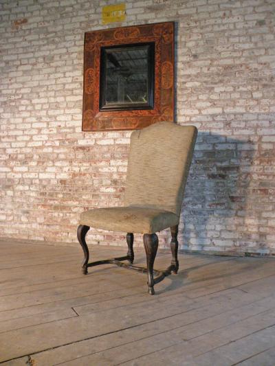 Venetian 18th Century large Rococo Walnut Side Chair