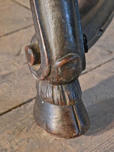 Venetian 18th Century large Rococo Walnut Side Chair