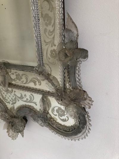 Venetian Antique Ornate Etched Decorative Mirror