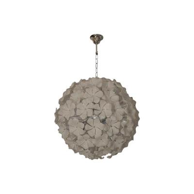 Venetian Beige Flowers Murano Style Glass Sputnik Chandelier