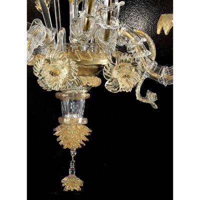 Venetian Ca Rezzonico Murano Glass Gold Wall Sconce