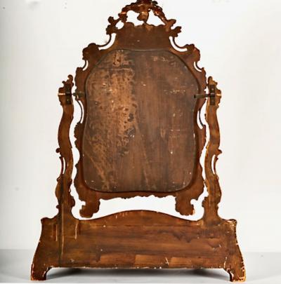 Venetian Carved and Painted Rococo Style Vanity Mirror