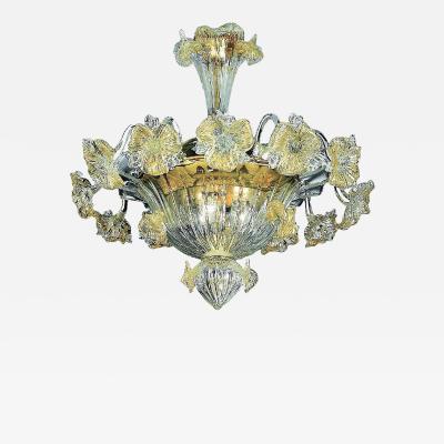 Venetian Floreal Gold Murano Glass Flush Mount