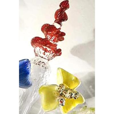 Venetian Floreal Multicolor C Rezzonico Murano Glass Wall Sconce