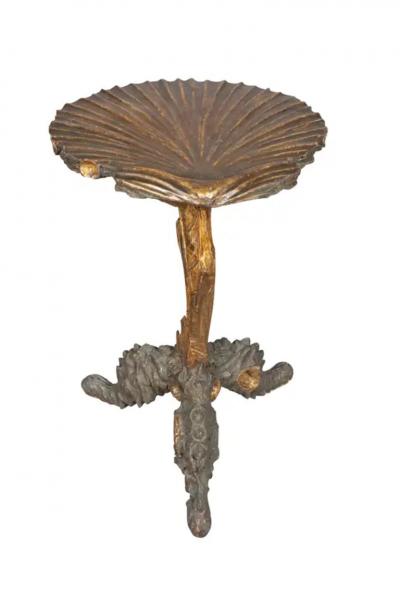Venetian Gilded And Painted Grotto Table