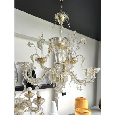 Venetian Gold Ca Rezzonico Murano Glass Chandelier